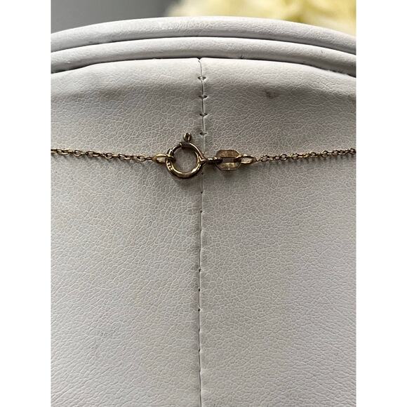 RJ Sterling Silver Vermeil Diamond Heart Cross Pendant Cable Chain Necklace - Picture 4 of 7